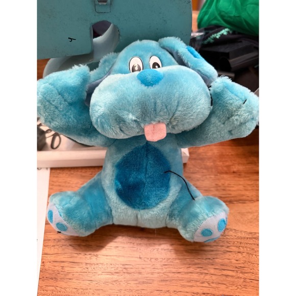 Unbranded Other - Vintage Blue Dog Plush Stuffed Animal Toy Blue Spots Pink Tongue 10 Inch
